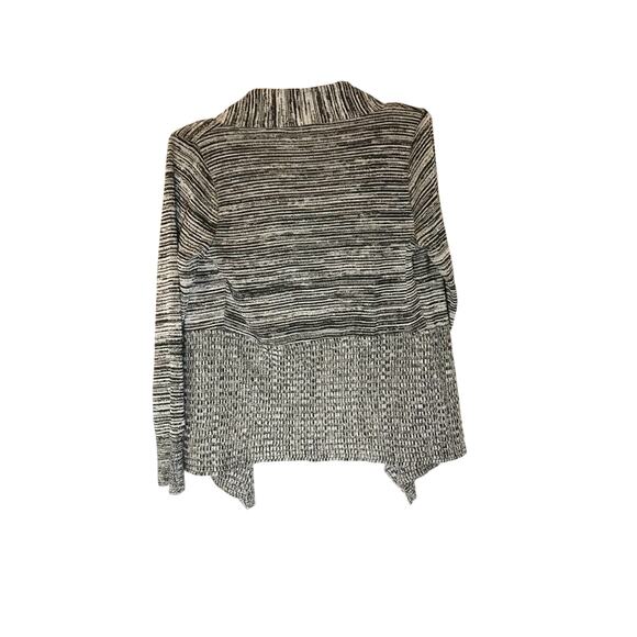 I.n studio open front black and gray marled cardigan size large petite - Picture 2 of 7